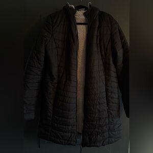 New Balance Women's Black Hooded Puffer Coat